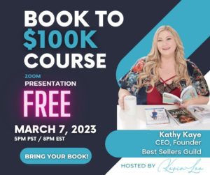 best seller author book to $100,000 online webinar course